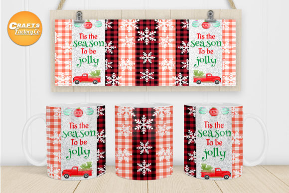Tis The Season Christmas Mug Sublimation Graphics
