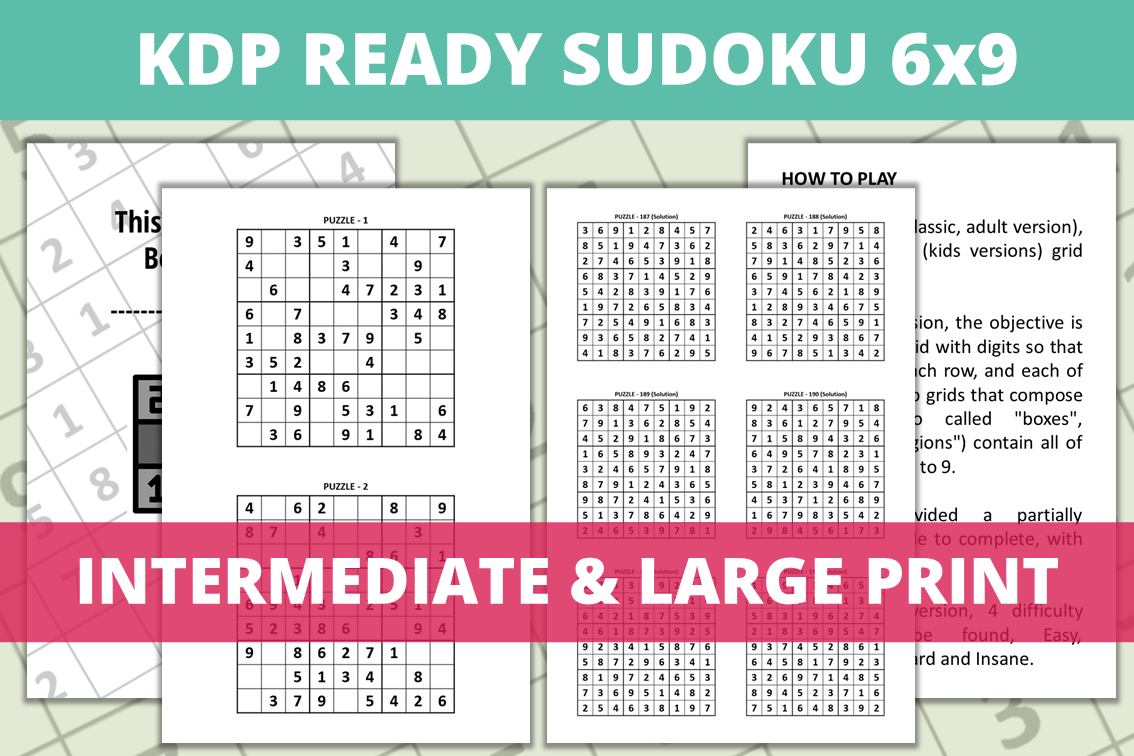 Intermediate Sudoku Graphic by Kathryn Moore · Creative Fabrica