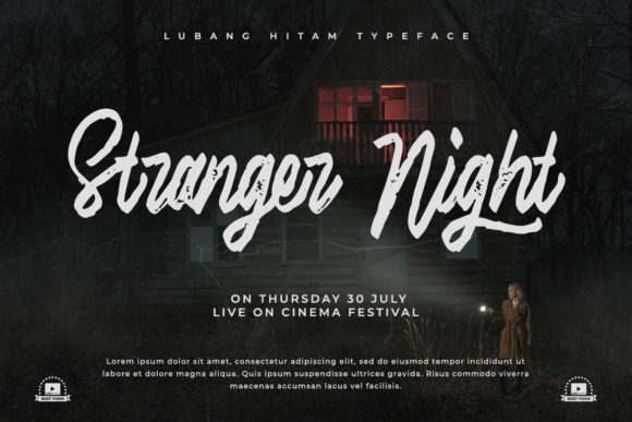 Lubang Hitam Font font preview - 4