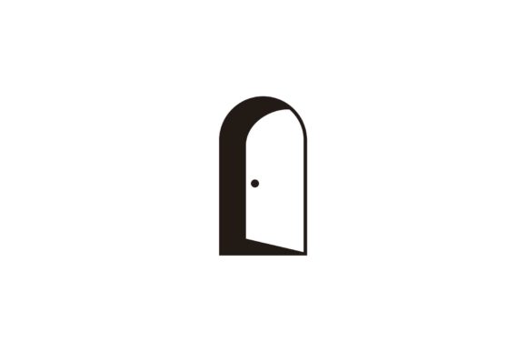 Open Door Logo Design Icon Vector