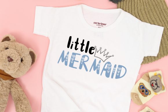 Cute Mermaid Font PNG with transparent background - Preview 1