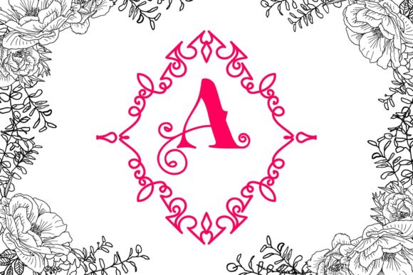 Cutest Curly Font Monogram Font - Preview 1