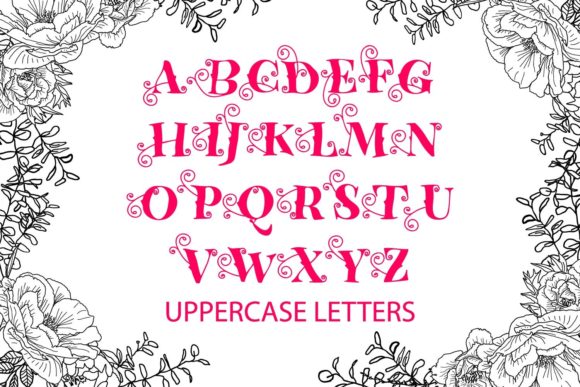 Cutest Curly Font Monogram Font - Preview 2