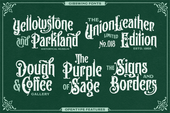 Gibswing Font PNG with transparent background - Preview 1