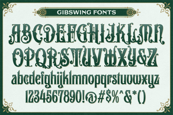 Gibswing Font PNG with transparent background - Preview 3