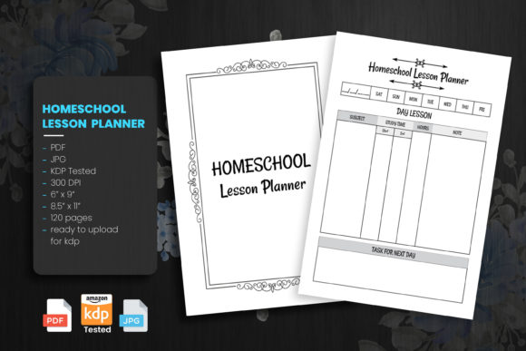 Homeschool Lesson Planner KDP Interior Graphic KDP Interiors By Design Basket