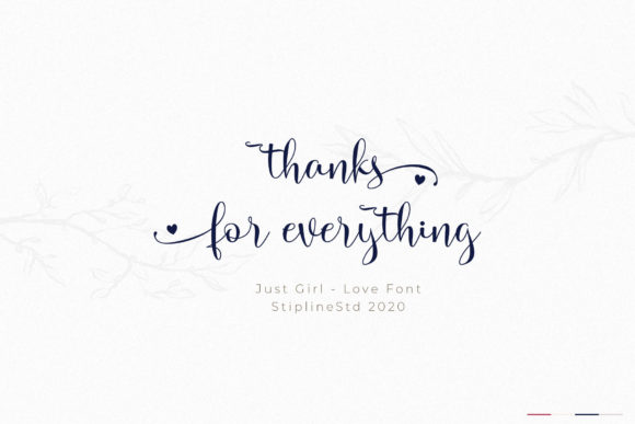 Just Girl Font PNG with transparent background - Preview 6