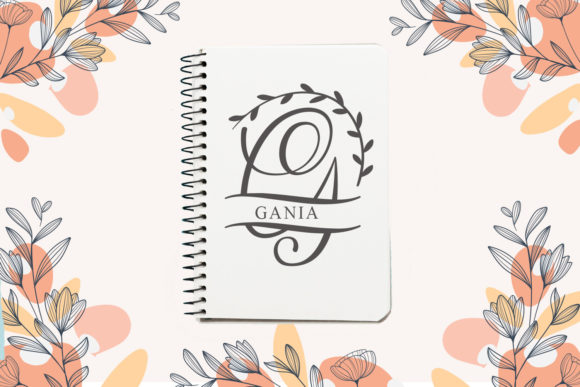 Melisa Monogram Font Font PNG with transparent background - Preview 2