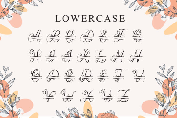 Melisa Monogram Font Font PNG with transparent background - Preview 5