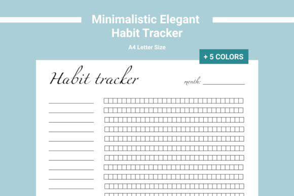 Monthly Habit Tracker Printable