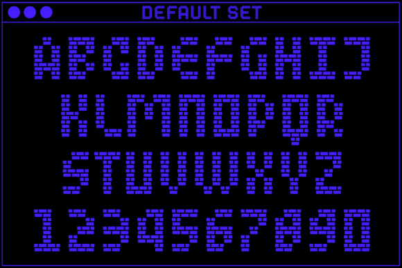 MultiType Brick Display Narrow Font PNG with transparent background - Preview 1