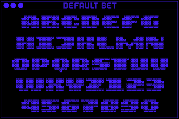 MultiType Brick Display Wide Bold Font PNG with transparent background - Preview 1