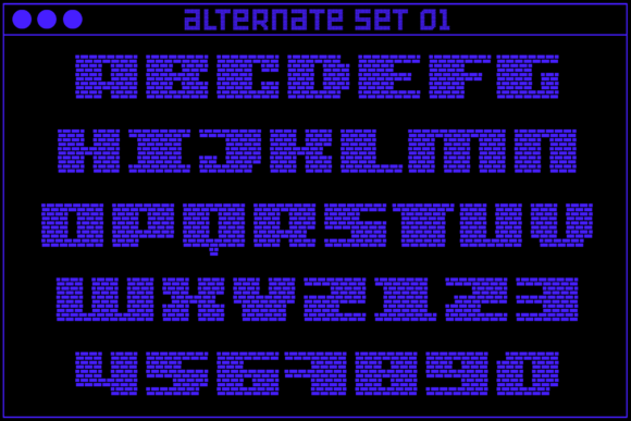 MultiType Brick Display Wide Bold Font PNG with transparent background - Preview 2