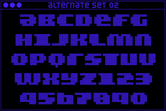 MultiType Brick Display Wide Bold Font PNG with transparent background - Preview 3