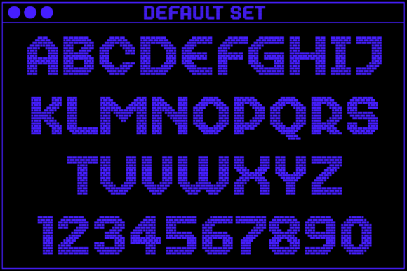 MultiType Brick Mega Blocks Font PNG with transparent background - Preview 1