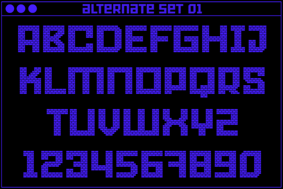 MultiType Brick Mega Blocks Font PNG with transparent background - Preview 2