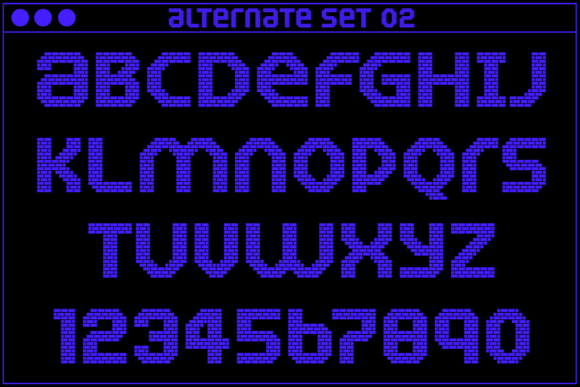 MultiType Brick Mega Blocks Font PNG with transparent background - Preview 3