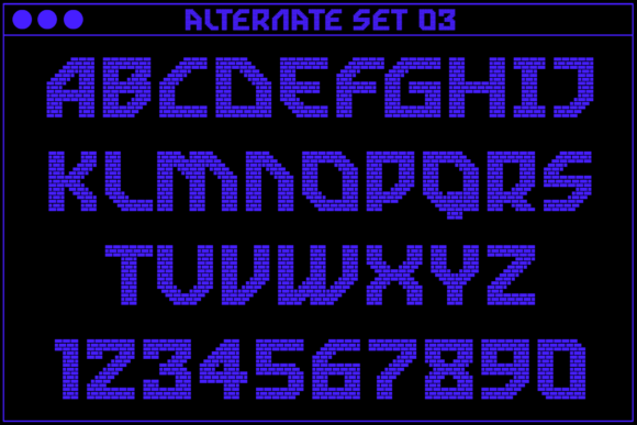 MultiType Brick Mega Blocks Font PNG with transparent background - Preview 4
