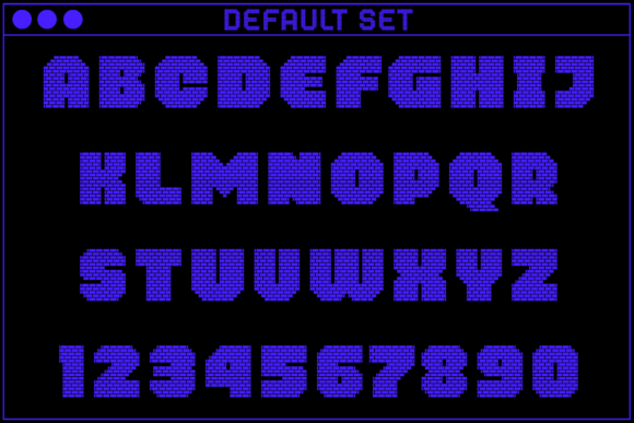 MultiType Brick Wall Font PNG with transparent background - Preview 1