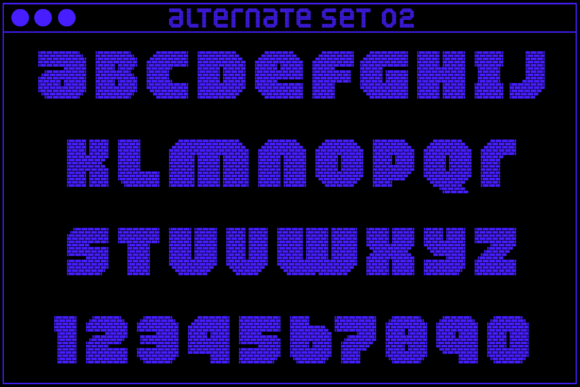 MultiType Brick Wall Font PNG with transparent background - Preview 3