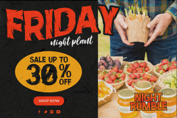 Night Rumble Font PNG with transparent background - Preview 1