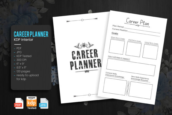 Career Planner KDP Interior Gráfico Interiores KDP Por Design Basket