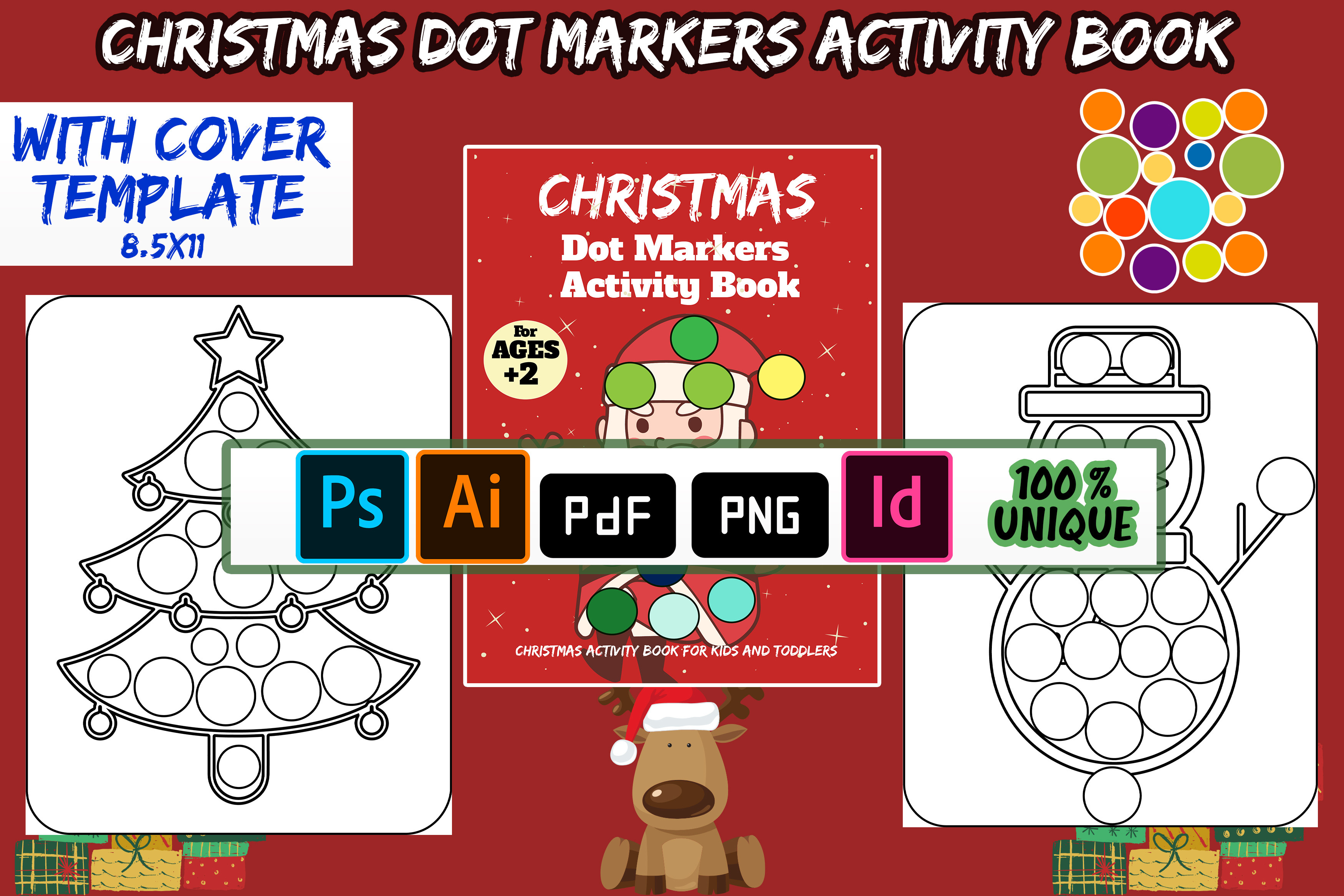 Christmas Dot Markers Activity Book Graphic by Funnyarti · Creative Fabrica