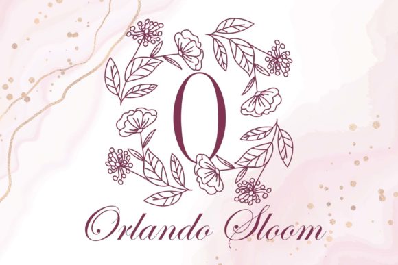 Flower Bloom Monogram Font PNG with transparent background - Preview 1