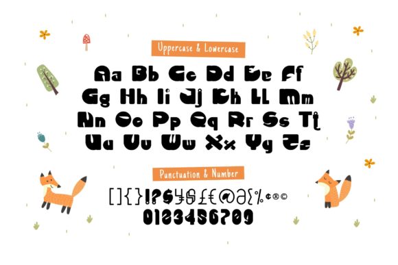 Fox Tuby Font PNG with transparent background - Preview 4