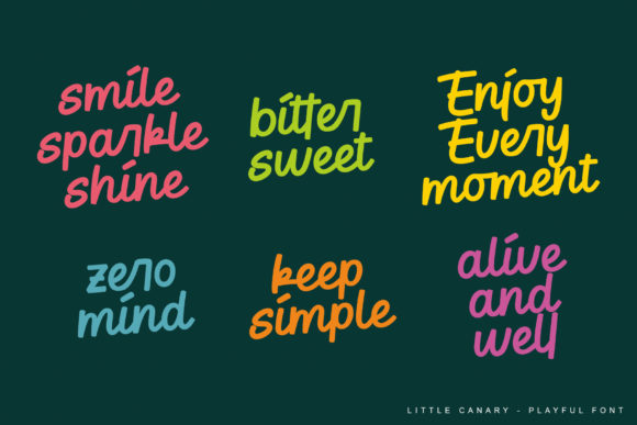 Little Canary Font PNG with transparent background - Preview 3