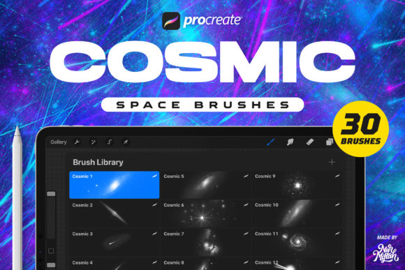 Procreate Cosmic Brushes Graphic Brushes By Nurmiftah