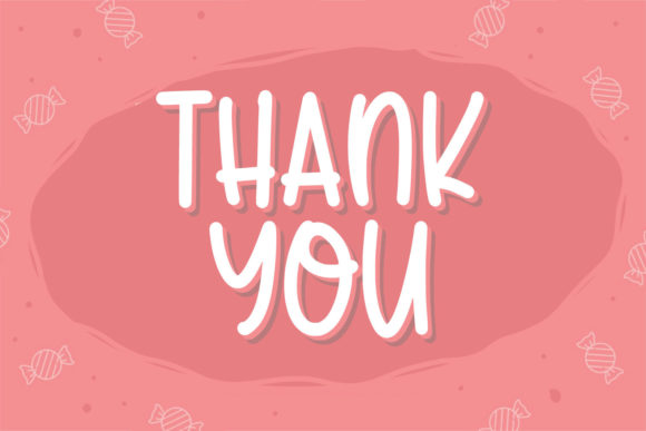 Ribbon Candy Font PNG with transparent background - Preview 4