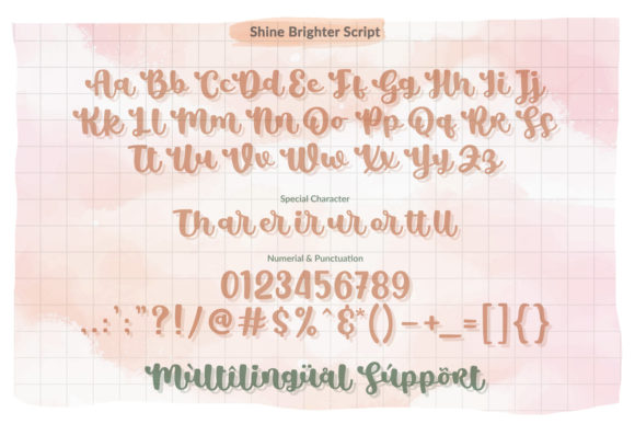 Shine Brighter Font PNG with transparent background - Preview 1