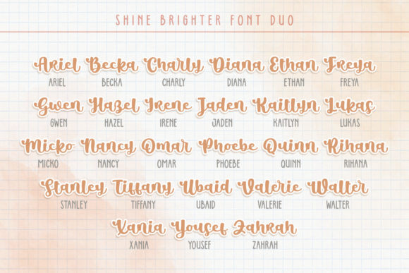 Shine Brighter Font PNG with transparent background - Preview 3