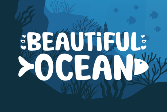 Baby Fish Font PNG with transparent background - Preview 1