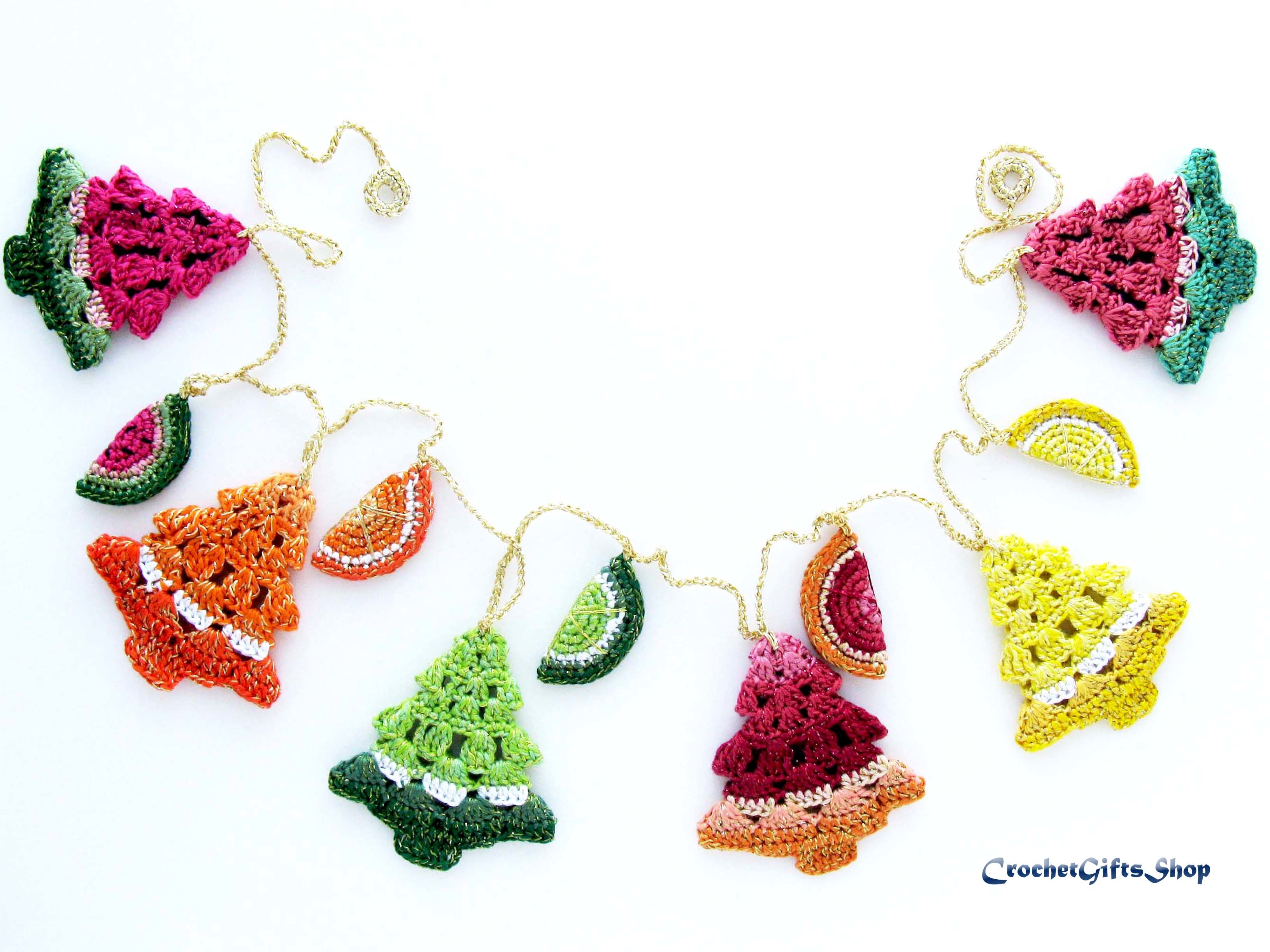 Christmas Tree Garland Crochet Pattern