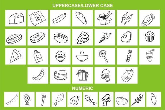 Foodies Font PNG with transparent background - Preview 1
