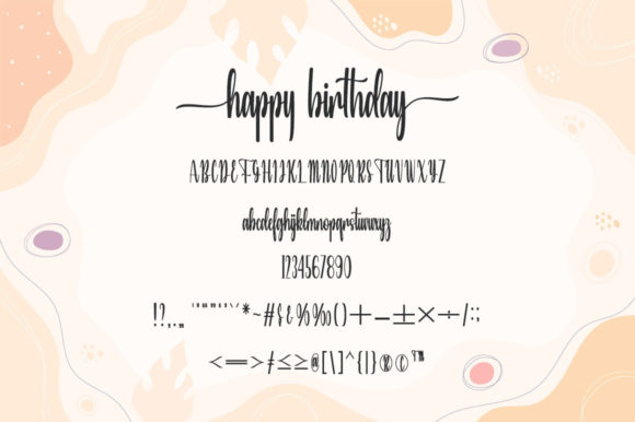 Happy Birthday Font - Preview 4