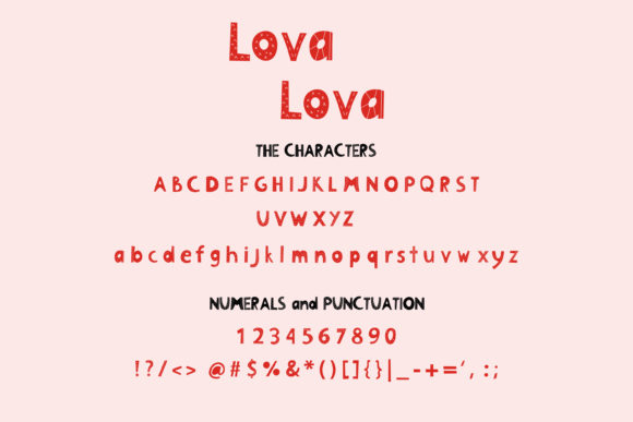 Lova Lova Font PNG with transparent background - Preview 3