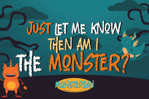 Monsterian Font PNG with transparent background - Preview 1