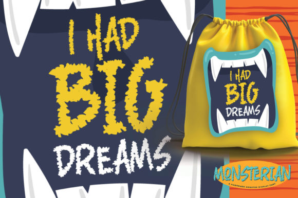 Monsterian Font PNG with transparent background - Preview 2