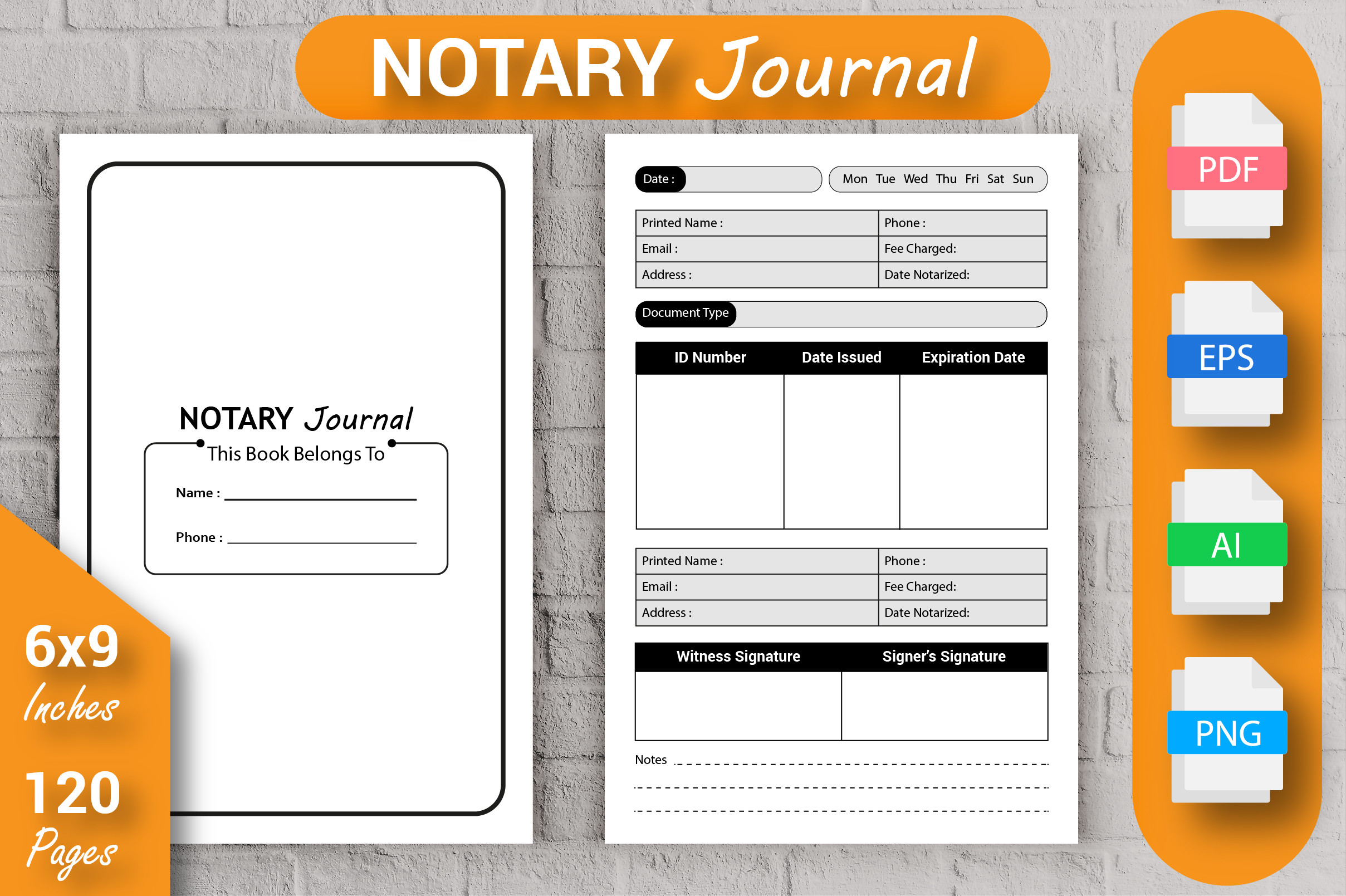 Notary Journal | KDP Graphic by KDP Unique · Creative Fabrica