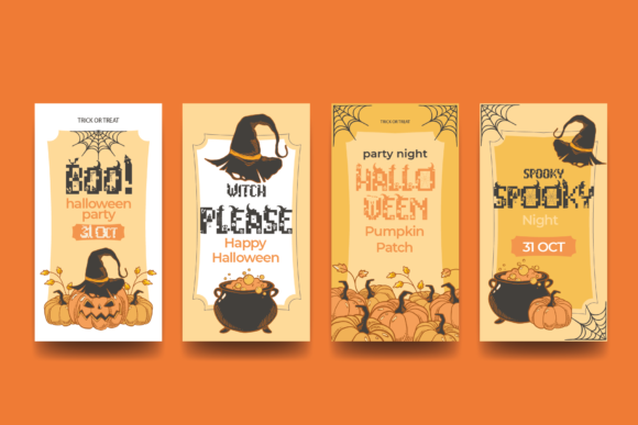 Pixelart Halloween Font PNG with transparent background - Preview 1