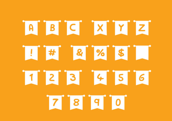 Play Royal Banner Font PNG with transparent background - Preview 1
