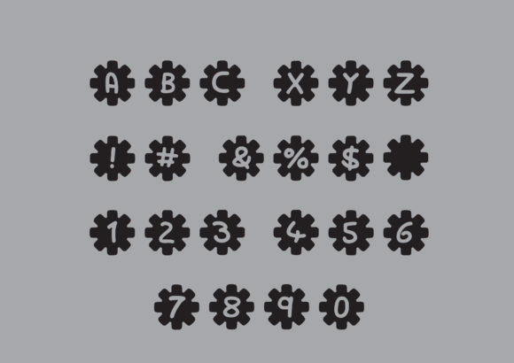 Play Settings Font PNG with transparent background - Preview 1