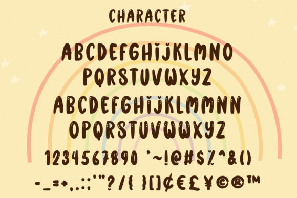 Rainbow Live Font PNG with transparent background - Preview 5