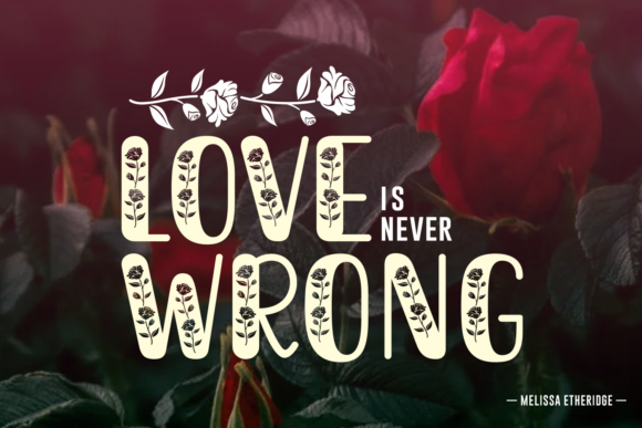 Roses Bloom Font PNG with transparent background - Preview 1