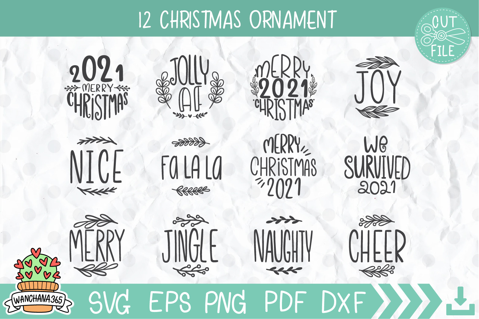 Christmas Ornament Svg Bundle Graphic by wanchana365 · Creative Fabrica