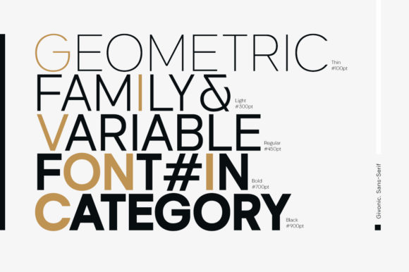 Givonic Font PNG with transparent background - Preview 1
