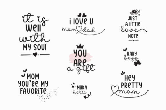 Millie Font PNG with transparent background - Preview 3